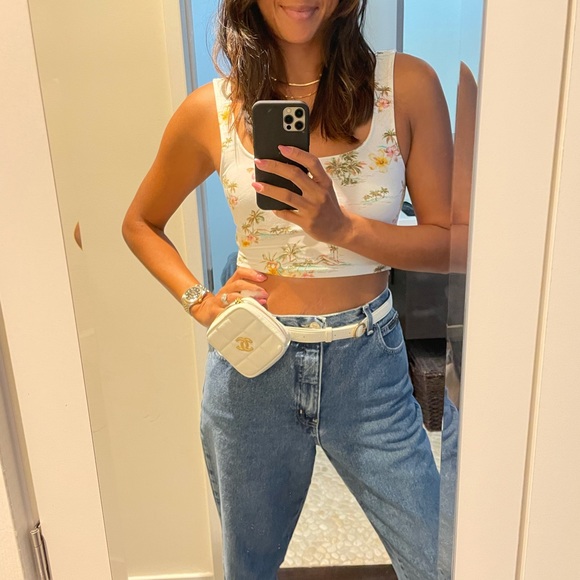 Chanel white Caviar Coin bag waist belt pouch GHW - Picture 3 of 15